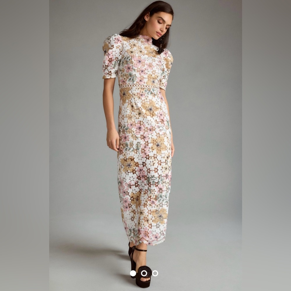 NWT Puff Sleeve Mock Neck Dress | Elliatt